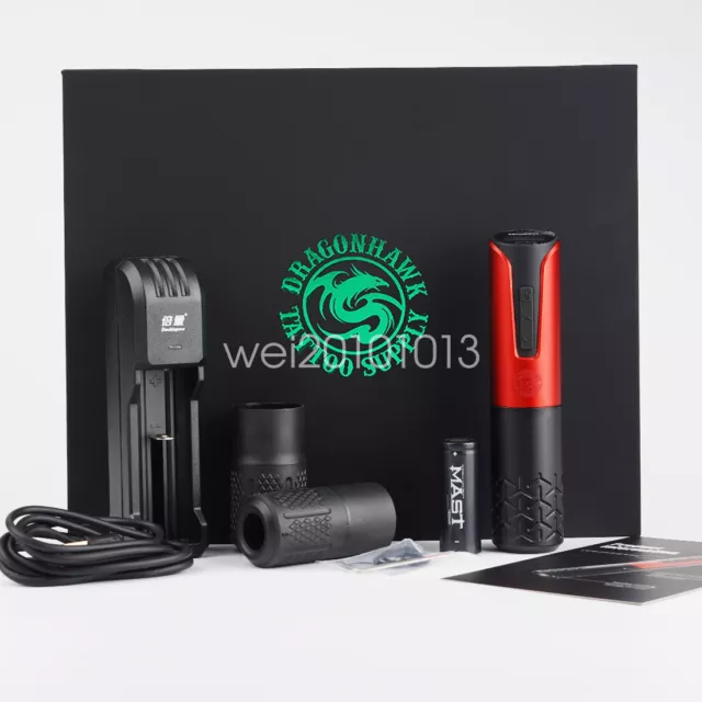 Dragonhawk Wireless Battery Pen Machine Rotary Tattoo Pen Replace LED Make Up