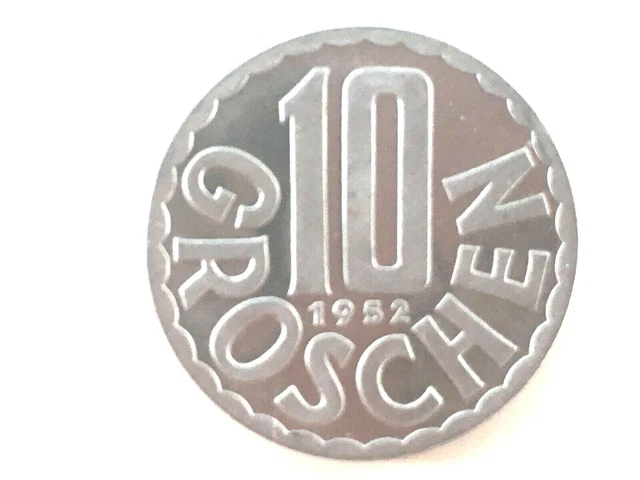 1952 Austria 10 Groschen Coin Km2878 Proof 2
