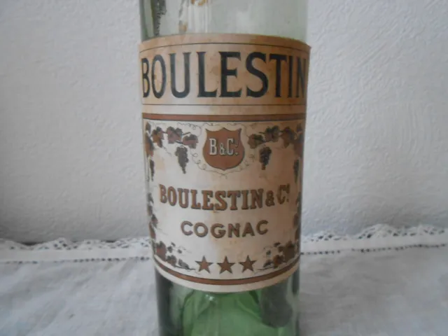 Bouteille de Cognac BOULESTIN *** ancienne vide années 40