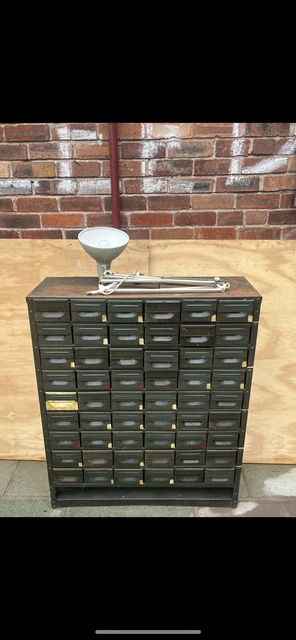 antique vintage industrial metal cabinet (54draws)