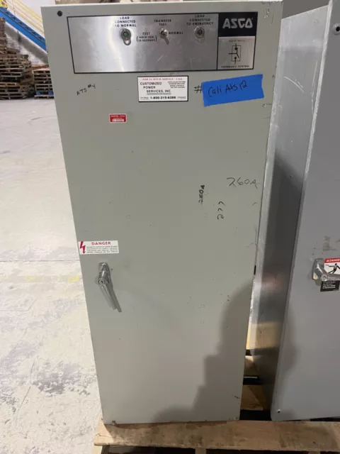 ASCO 260 Amp Automatic Transfer Switch 3 PHASE 480V 277V 3 POLE 250 200