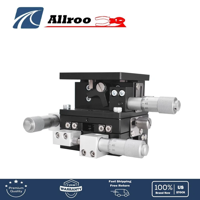 XYZ 3 Axis Linear Stage Trimming Platform Bearing Tuning Sliding 60x60mm