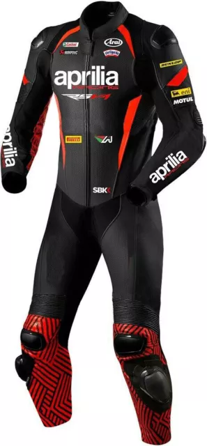 Aprilia Uomini Sports Motociclo Strada Da corsa Giacca Pelle Moto Tuta da corsa