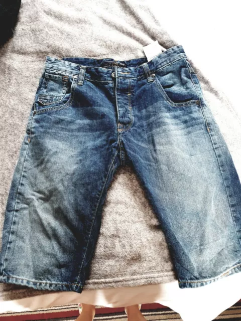 FSBN MAN MID blue jeans denim shorts size S 8 10 summer shorts