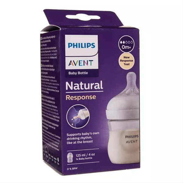 Philips AVENT Bote Alimentación Bebé Natural 125ml Mimics La Tacto Of The Pecho