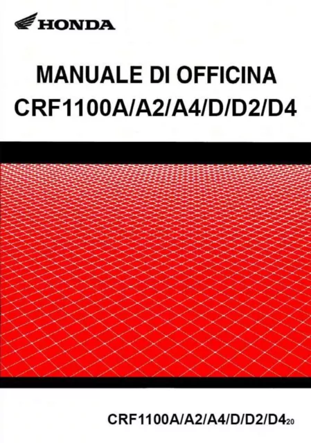 Manuale di officina Honda Africa Twin CRF 1100 A2 A4 D D2 D4 - ITALIANO **PDF**