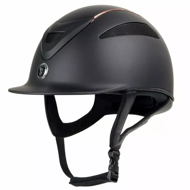 Gatehouse Conquest Mk 2 Riding Hat Rose Gold Matt Black 55cm PAS 015:2011 VG01