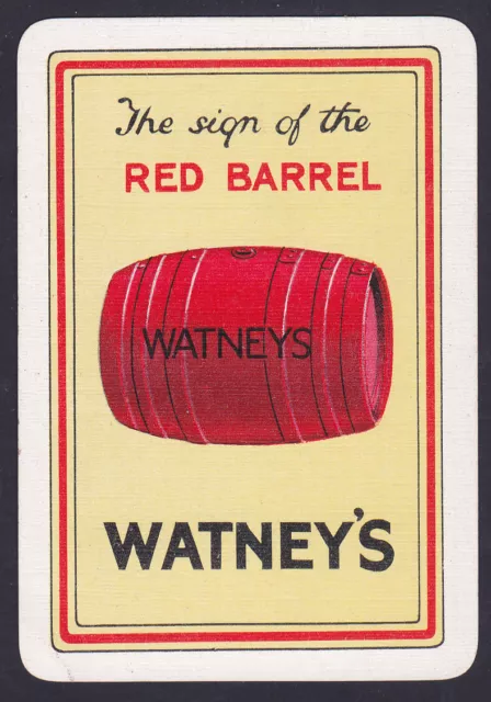 Watneys Red Barrel Brewery,1930c Single playing Card
