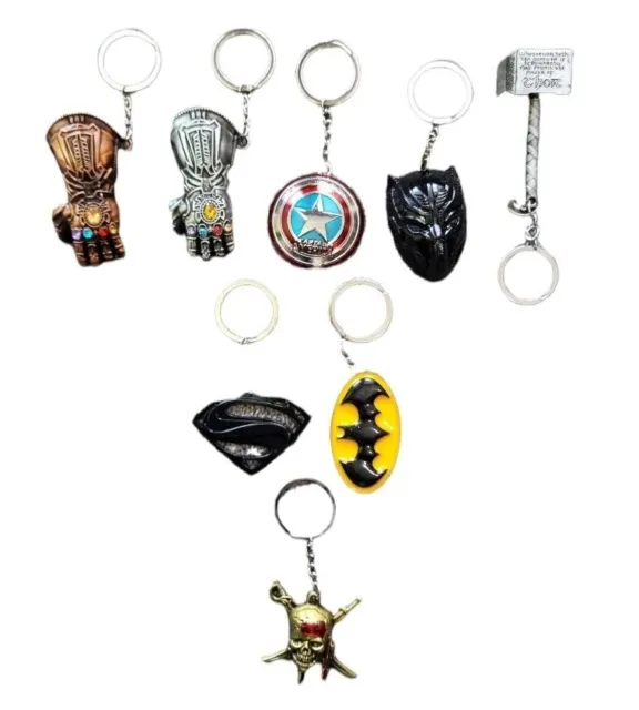 MARVEL AVENGERS DC SUPER HEROES SUPERMAN BATMAN Keyring Keychain cool party gift