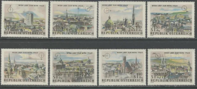 AUSTRIA Sc#B306-B313 1964 Vienna Intl. Philatelic Exhibition Complete OG Mint NH