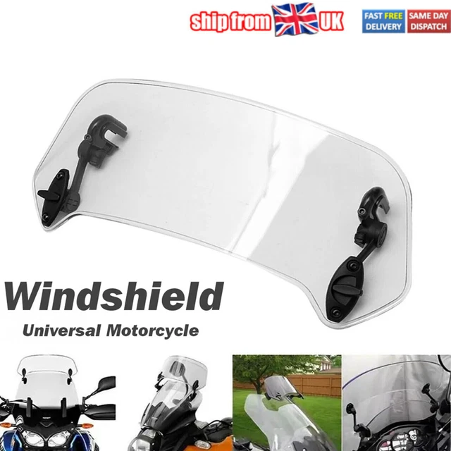 Motorcycle Windshield Motorbike Wind Screen Deflector Extension Spoiler Set