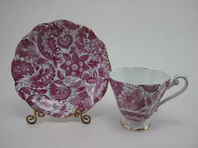 Vintage Royal Standard England Fine Bone China Tea Cup & Saucer  "Paisley"