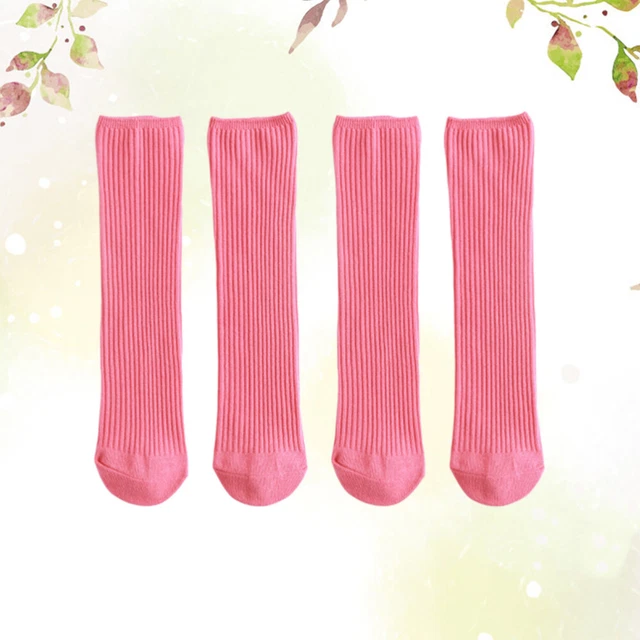2 Pairs Half Calf Socks Anti Slip Socks Kids Tube Socks Kids Cotton Socks 2
