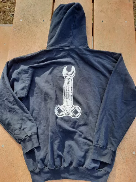 Vintage 90's 1991 Tool Band Wrench Logo Hoodie Sweatshirt Men's Size Large