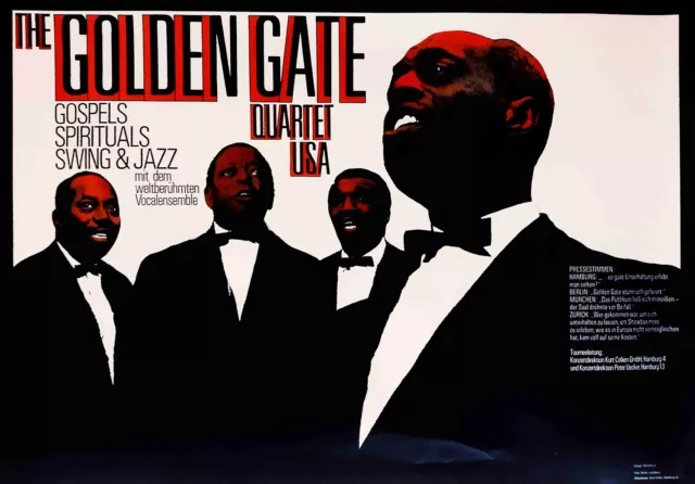 Plakat - The Golden Gate. Quartet USA. Gospels Spirituals Swing & Jazz.