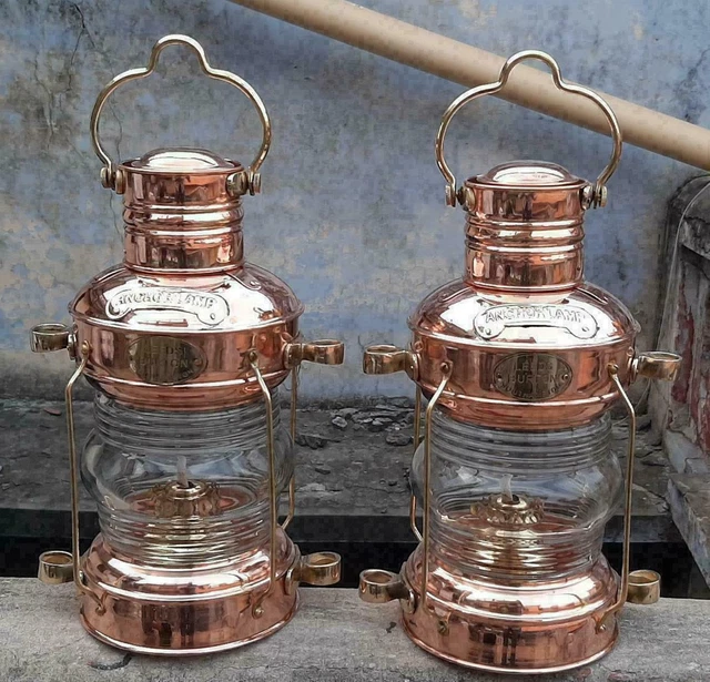 Nautische Marine Ankerlaterne Öllampe Schiffsbootslampe Licht 2er Set