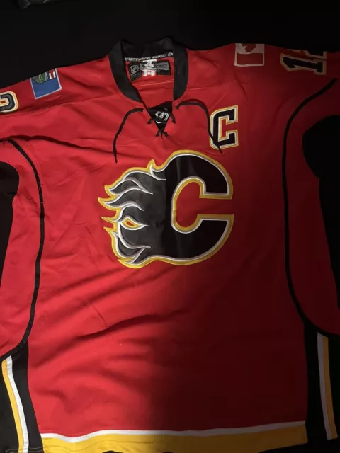 2012 Jarome Iginla Calgary Flames Reebok NHL Jersey Size Large – Rare VNTG