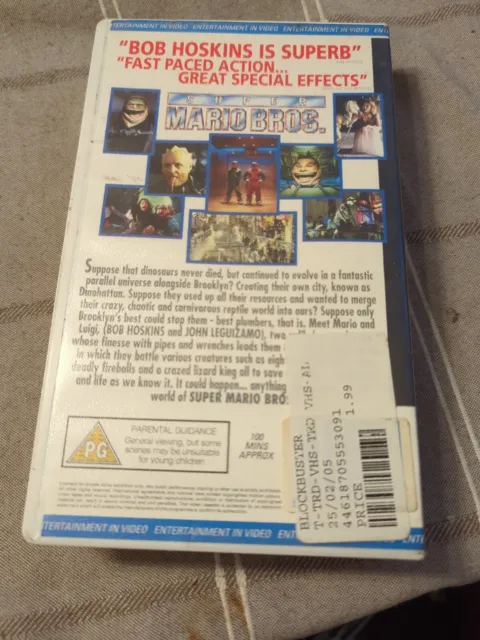 SUPER MARIO BROS: The Motion Picture [VHS] [1993] [VHS Tape] £20.00 ...