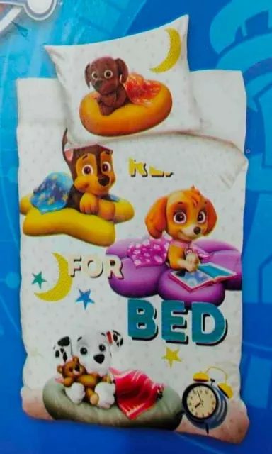 Paw Patrol Toddler bedding Bed set Ready for Bed  Cover & Pillow Duvet cover