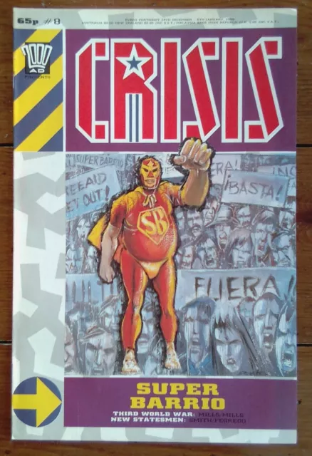 Crisis 8, 2000Ad Spin-Off, Fleetway Publications, 24/12/1988, Fn