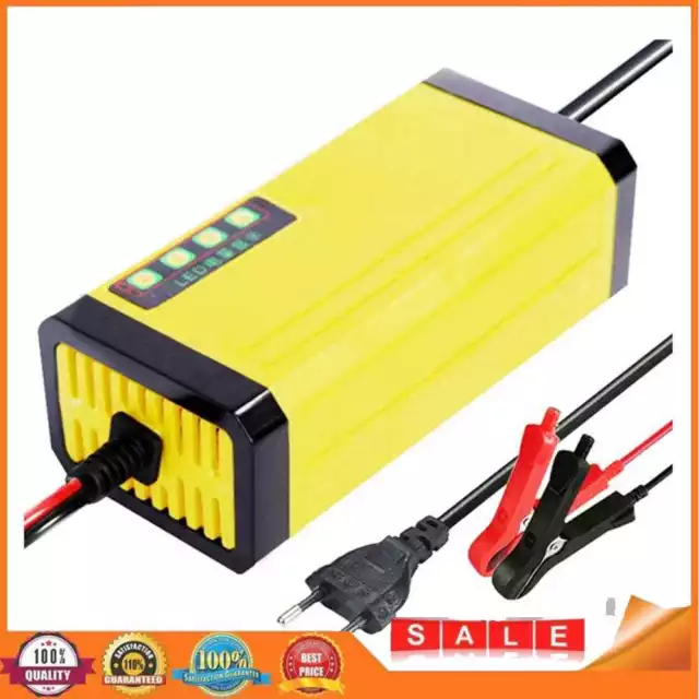 Battery Charger 12V 2A Car Motorcycle Battery Charger LED Display (EU)