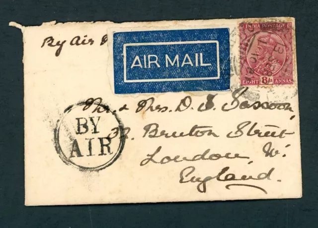 India Temprano Correo Aéreo Cubierta A Londres por Medio De Karachi 9/21/1929