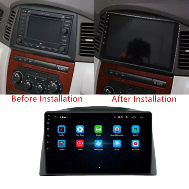 10.1" Android 12.0 Auto Radio GPS Navi Wifi FM Für Jeep Grand Cherokee 2004-2007