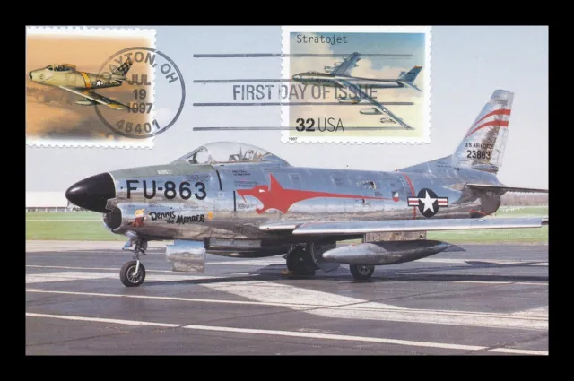 Dr Jim Stamps Us Postcard North American F-86D Sabre Airplane