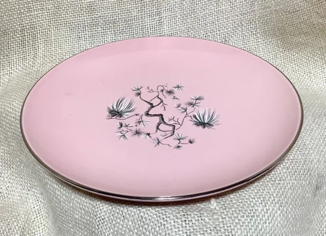 Vintage 1950’s TAYLOR SMITH & TAYLOR pink Dwarf Pine 10 inch dinner plate