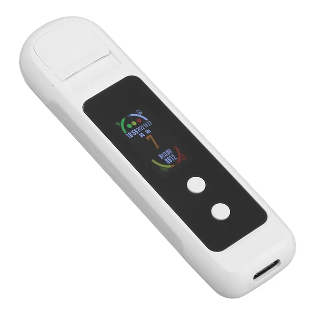 Probador de alcohol H9PRO portátil detección sin contacto blanco USB 200mAh recarga FSO
