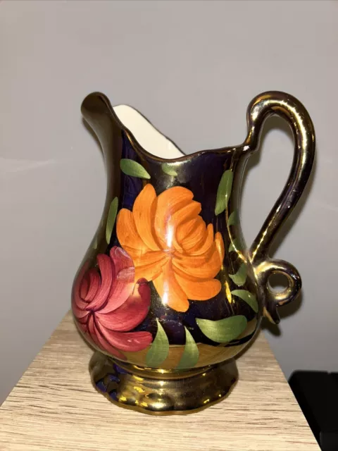 Beautiful Oldcourt Ware Lustre Hand-painted Vase Art Deco Vintage 16.5cm Pitcher 2