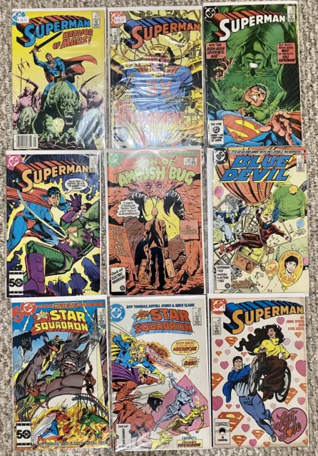 Huge Lot Of 45 DC Comics! Superman Blue Devil Doom Patrol All Star Squadron