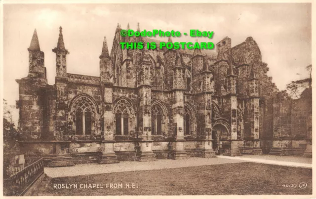 R453236 Roslyn Chapel from N. E. 90137. Valentines. Sepiatype Series