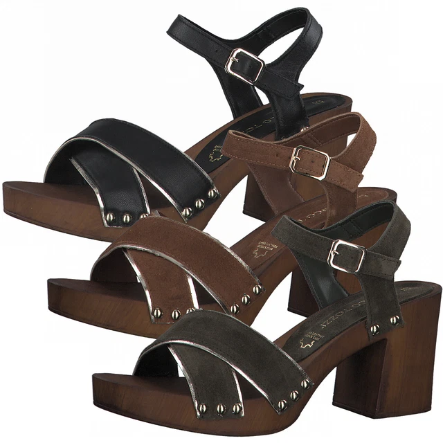 Marco Tozzi Femmes Sandalettes Talon en Bloc Cuir 2-28359-28