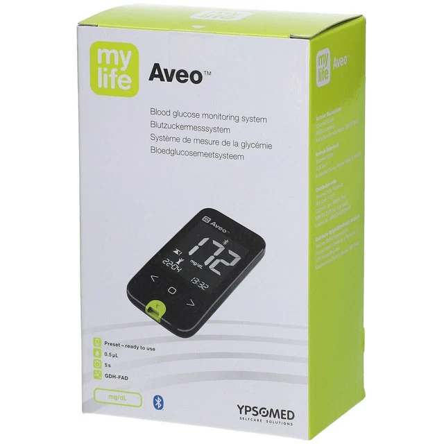 Monitor de Azúcar en la Sangre YPSOMED my life Aveo Medidor Nuevo Stock Envío Gratuito