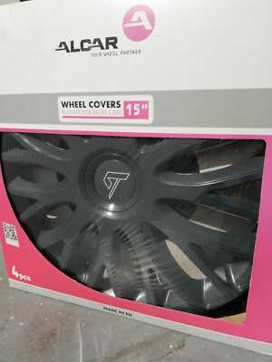 Alcar OFFERTA SALDO KIT 4 PEZZI COPPETTE PLASTICA DURA  ALCAR DA 15" GRIGIO ANTRACITE 