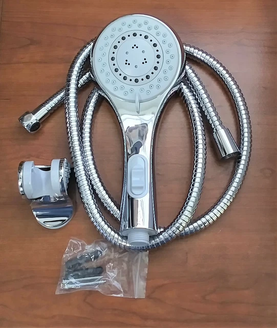 BBT Heavy Duty Complete 3 Function Chrome RV Shower Set with On/Off Control