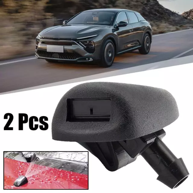 2Pcs Car Front Windshield Wiper Washer Jet Nozzle 6438E6 For PEUGEOT 6438J2 Q2K1