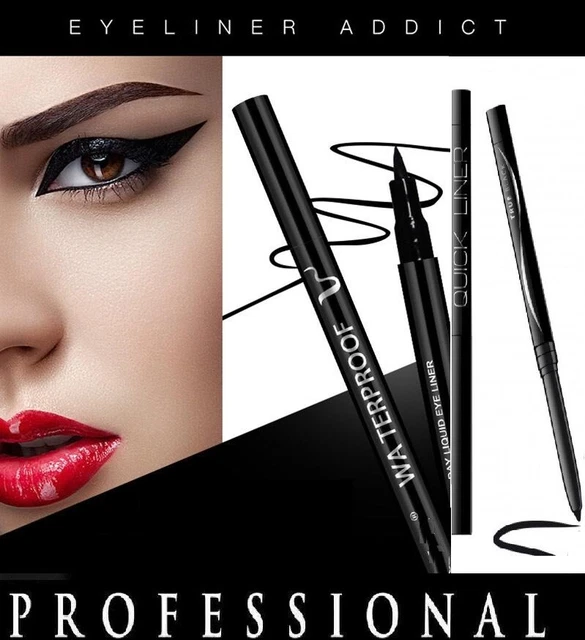 Langlebiger schwarzer Augenauszug Präzisionsbleistift EYELINER Flügelstift Kohl Kajal UK