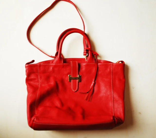 Pochette Francesco Biasia En Cuir Blanc Avec Bandoulière Amovible - Made In Italy Années 1920