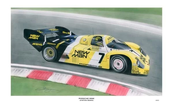 Ayrton Senna Porsche 956 Gruppo C Edizione Limitata Stampa Nuovo Nurburgring