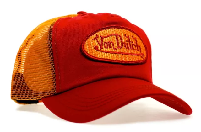 Von Dutch Trucker Cap [Classic Red/Yellow] Vintage Mütze Kappe Snapback Van