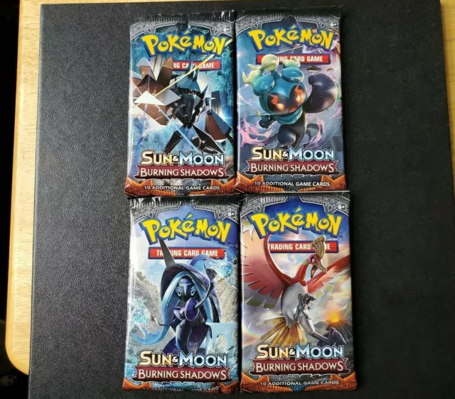 EMPTY Pokemon Sun & Moon Burning Shadows Booster Packs - Wrapper Artwork Set