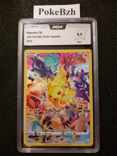 Pikachu 160/159 Full Art Secrète – Coffret De 10 Cartes Pokémon Françaises, Zénith Suprême