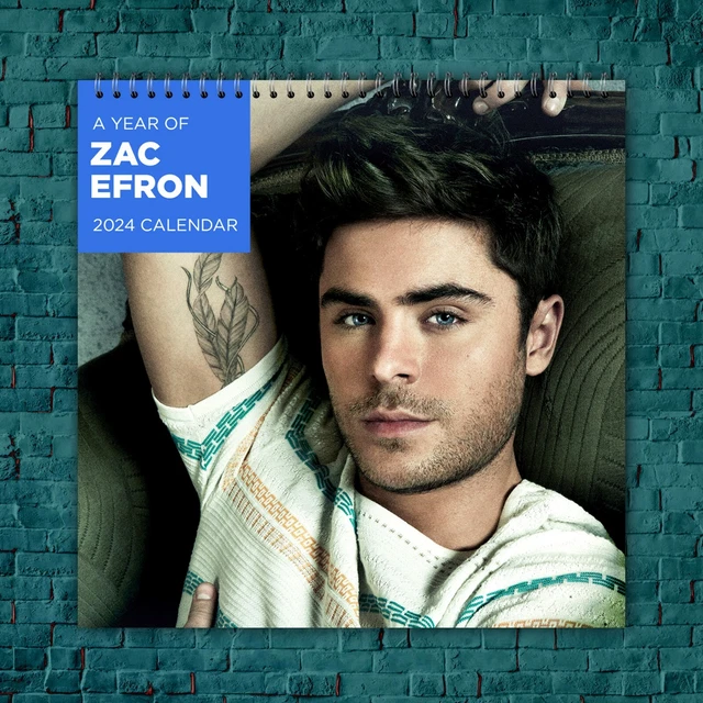 ZAC EFRON CALENDAR 2024 Zac Efron 2024 Celebrity Wall Calendar Gift