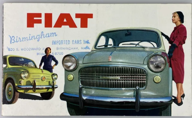 1959 Fiat Sales Brochure, 500 / 600 / 1100 / 1200, Original Fold-Out