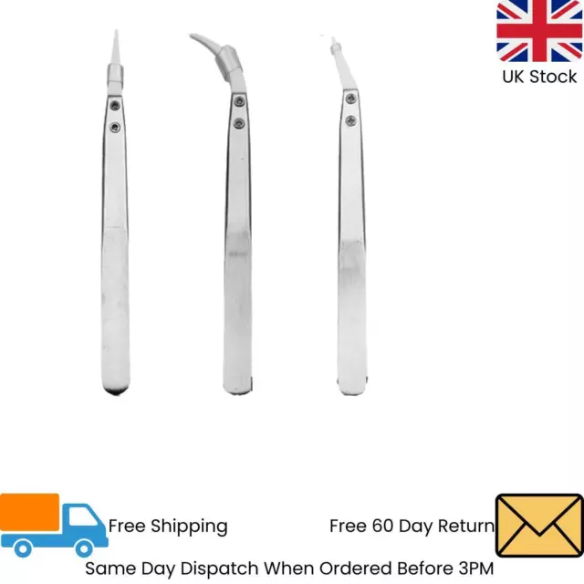 Ceramic Tipped Precision Tweezers Heat Resistant Anti Static