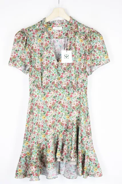 SANDRO For The Future Fee Dress Womens (EU) 36 Ruffle Detail Flowery Mini