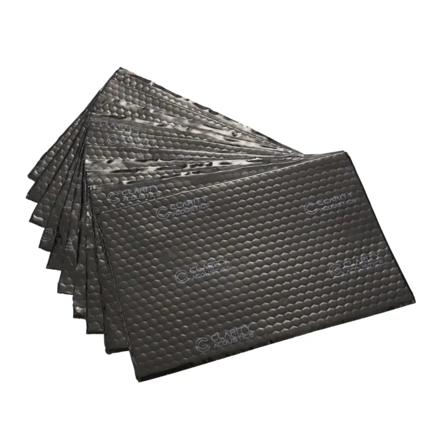 Heavy Duty Sound Deadening Mat 2mm 10 Sheets 200mm x 300mm Black Pack Car Van