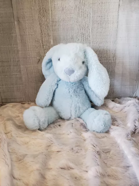 Manhattan Toy Company Blue Bunny Soft Rabbit Plush Stuffed Animal Lovey 12"